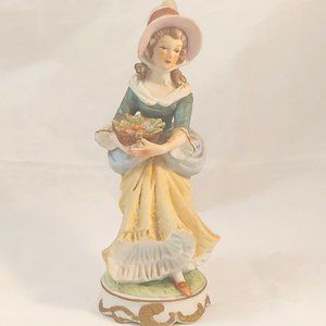 Lefton China Hand Painted bisque porcelain 8” figurine Women 02484 Ltd Edition